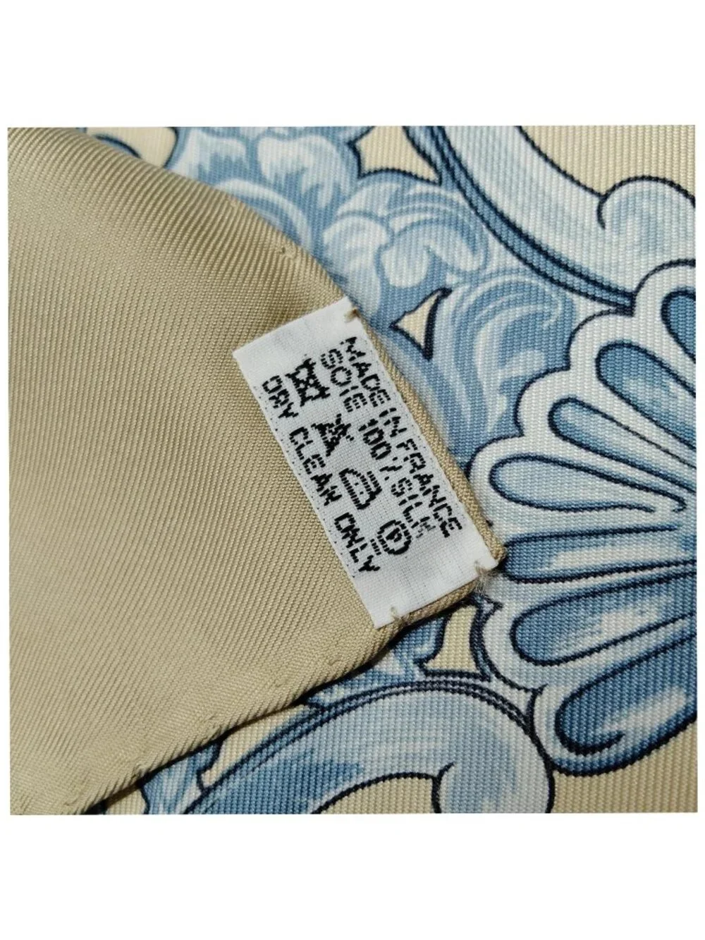 Authentic Hermès Étriers Carré 90 Silk Scarf Gold Blue Square Made in France
